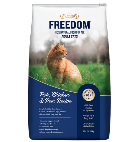 Signature Freedom Adult Cat Food Fish And Chicken 1.2 Kg